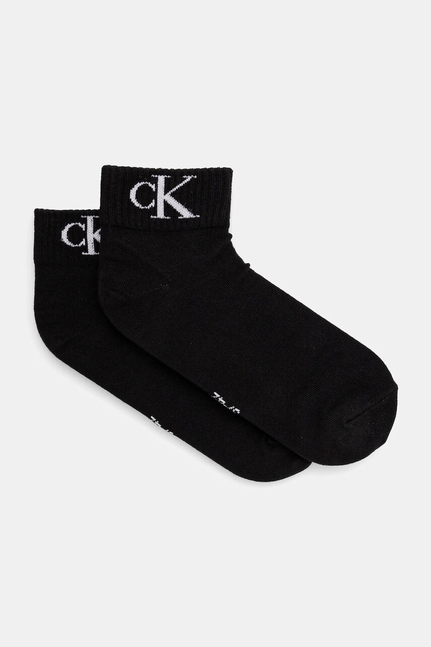 Ponožky Calvin Klein Jeans 2-pak dámske, čierna farba, 701228813