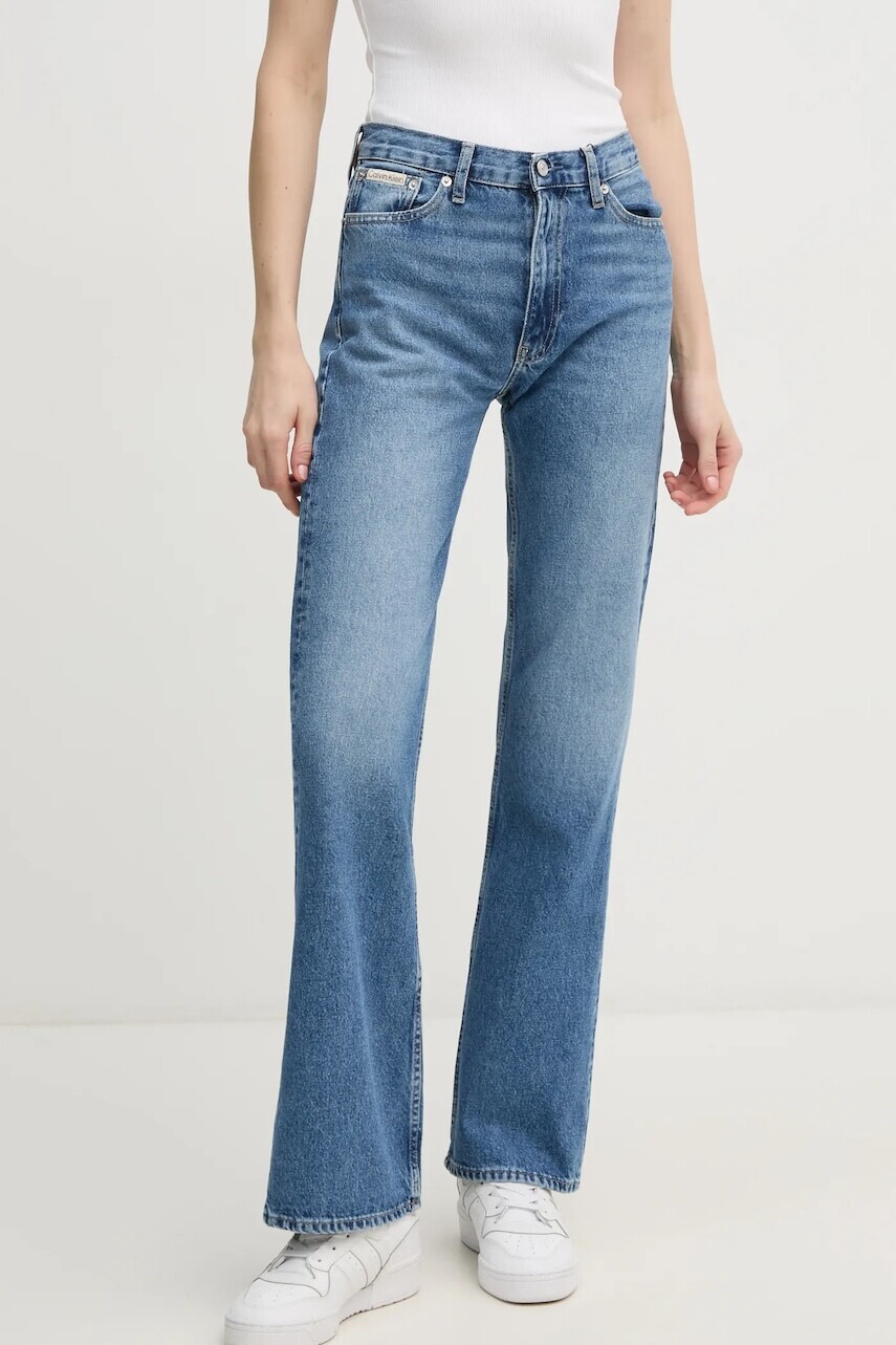 Rifle Calvin Klein Jeans dámske, vysoký pás, J20J224525