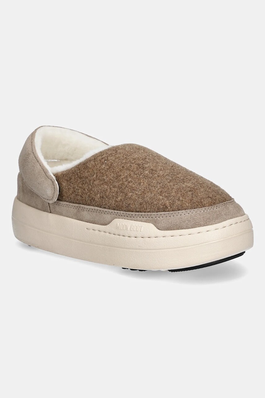 Papuče Moon Boot MB PARK CLOG FELT béžová farba, 80D2470090 L017