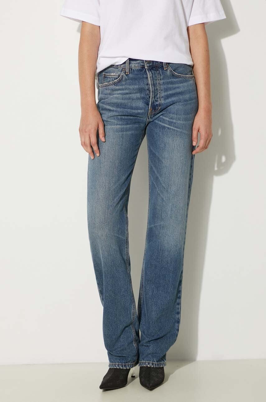 Rifle Fiorucci Mid Blue Straight Fit Jeans dámske, vysoký pás, W01FPDJE075DN01DN02
