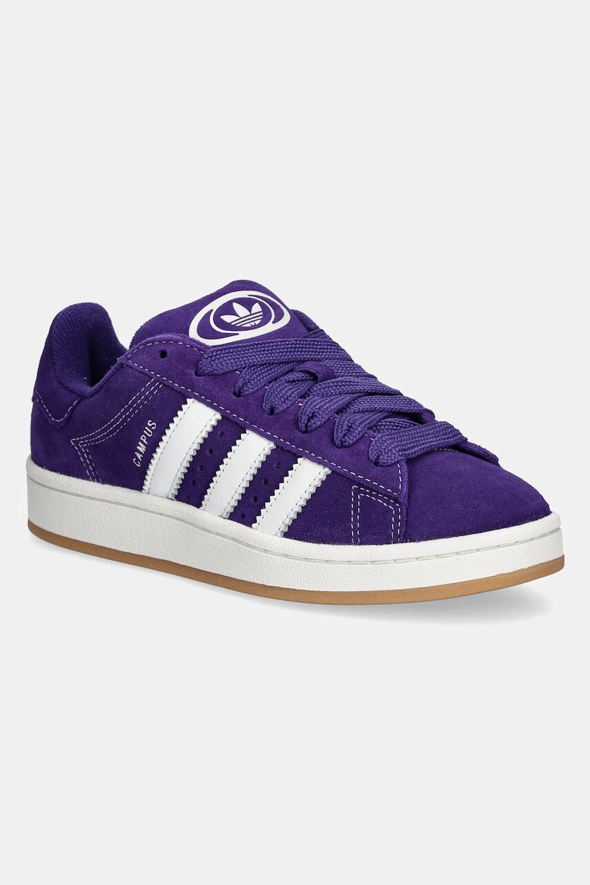 Semišové tenisky adidas Originals Campus 00s fialová farba, JH7284