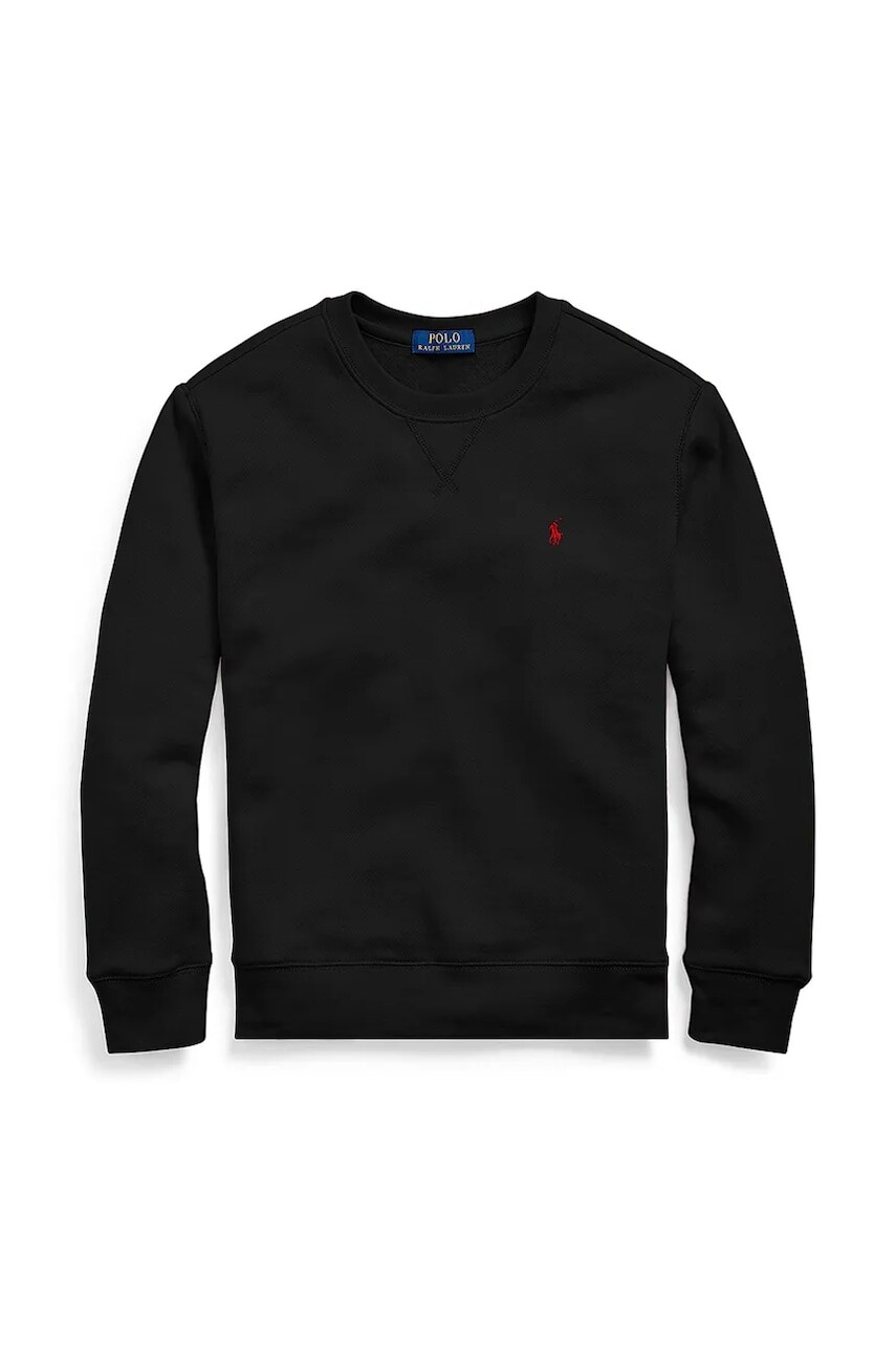 Detská mikina Polo Ralph Lauren čierna farba, jednofarebná, 323772102004
