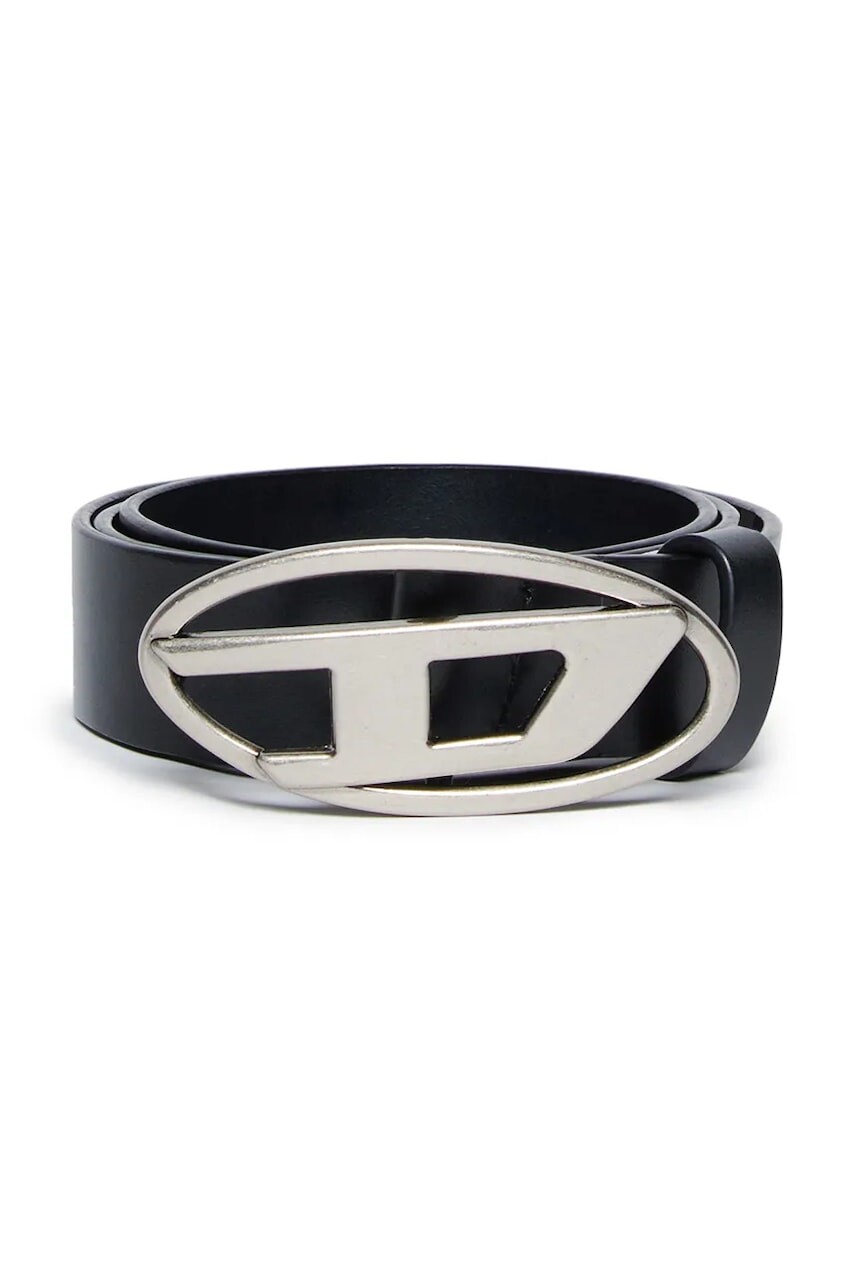 Detský kožený opasok Diesel B1DR BELTS čierna farba, J01226
