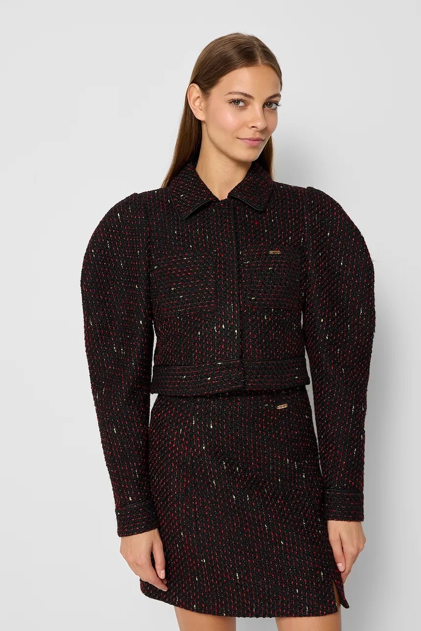 Sako Bizuu LAURIE čierna farba, jednoradové, MARYNARKA LAURIE_CZARNY_AW24