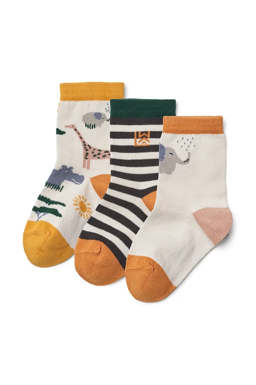 Detské ponožky Liewood Silas Socks 3-Pack 3-pak biela farba, LW20014
