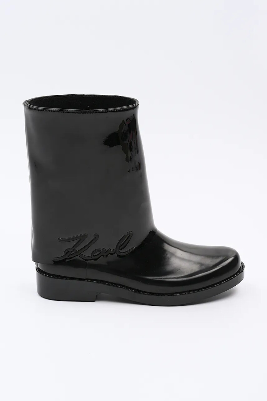 Gumáky Karl Lagerfeld KALOSH dámske, čierna farba, KL47064S