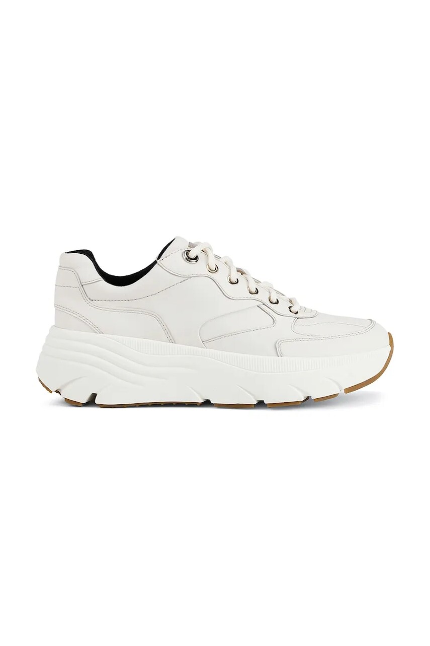 Kožené tenisky Geox D DIAMANTA A biela farba, D26UFA 00085 C1002