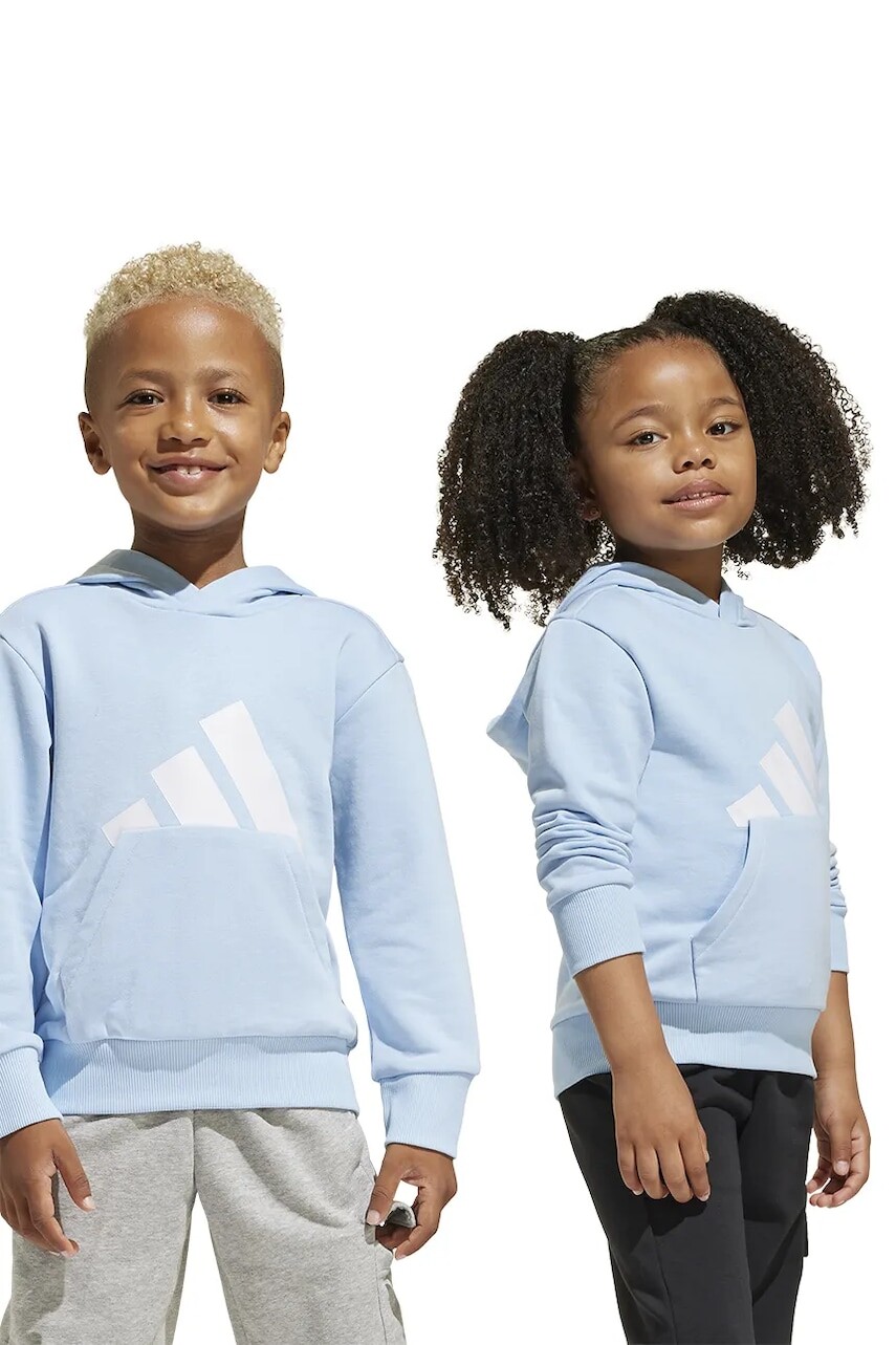 Detská mikina adidas s kapucňou, s potlačou, JC9721
