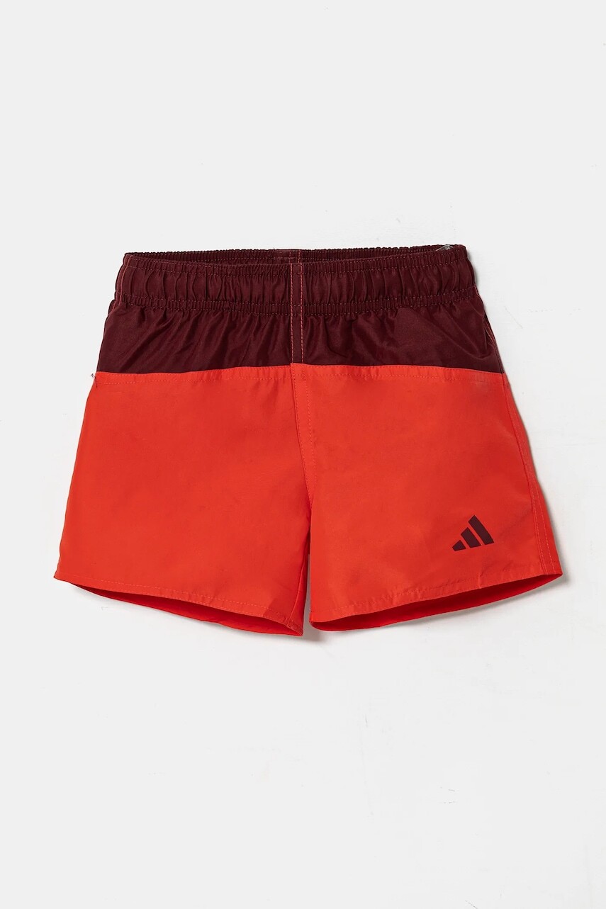 Detské plavkové šortky adidas Performance červená farba, JL5578