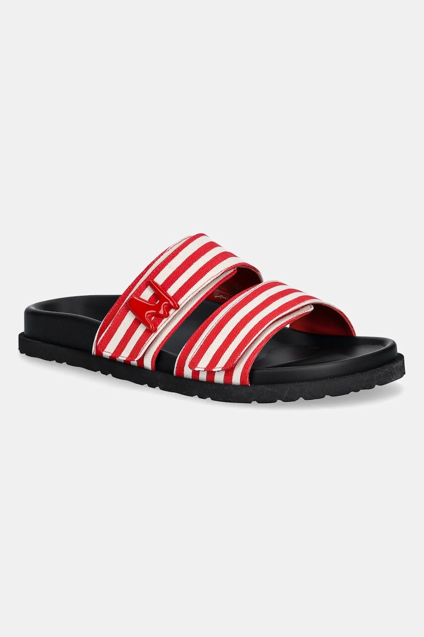 Šľapky MSGM dámske, červená farba, 3841MDS455