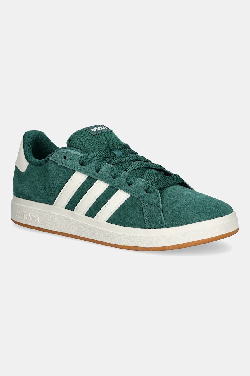 Semišové tenisky adidas GRAND COURT 00s zelená farba, JP5893