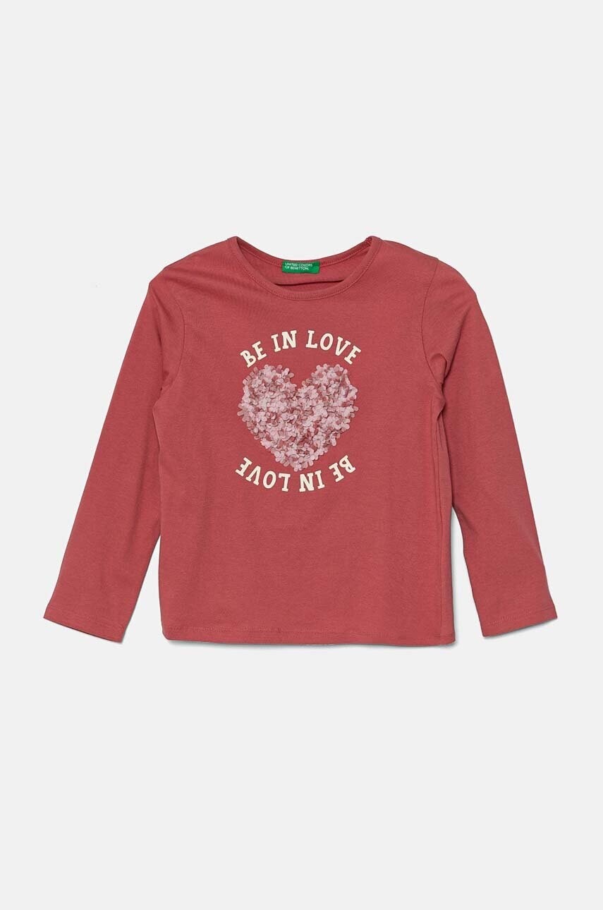 Detské tričko United Colors of Benetton ružová farba, 3I1XG10FG