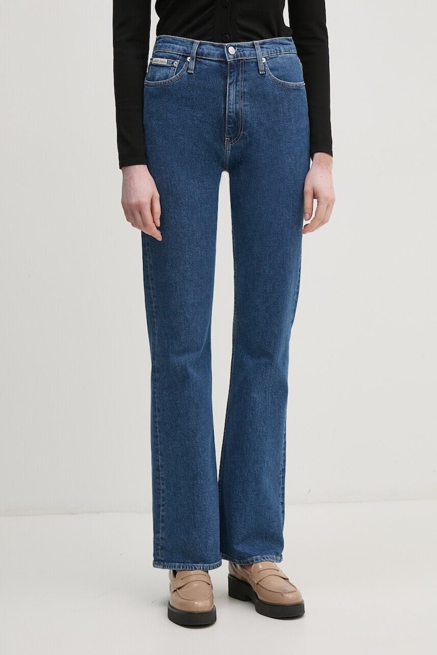 Rifle Calvin Klein Jeans dámske, vysoký pás, J20J224898