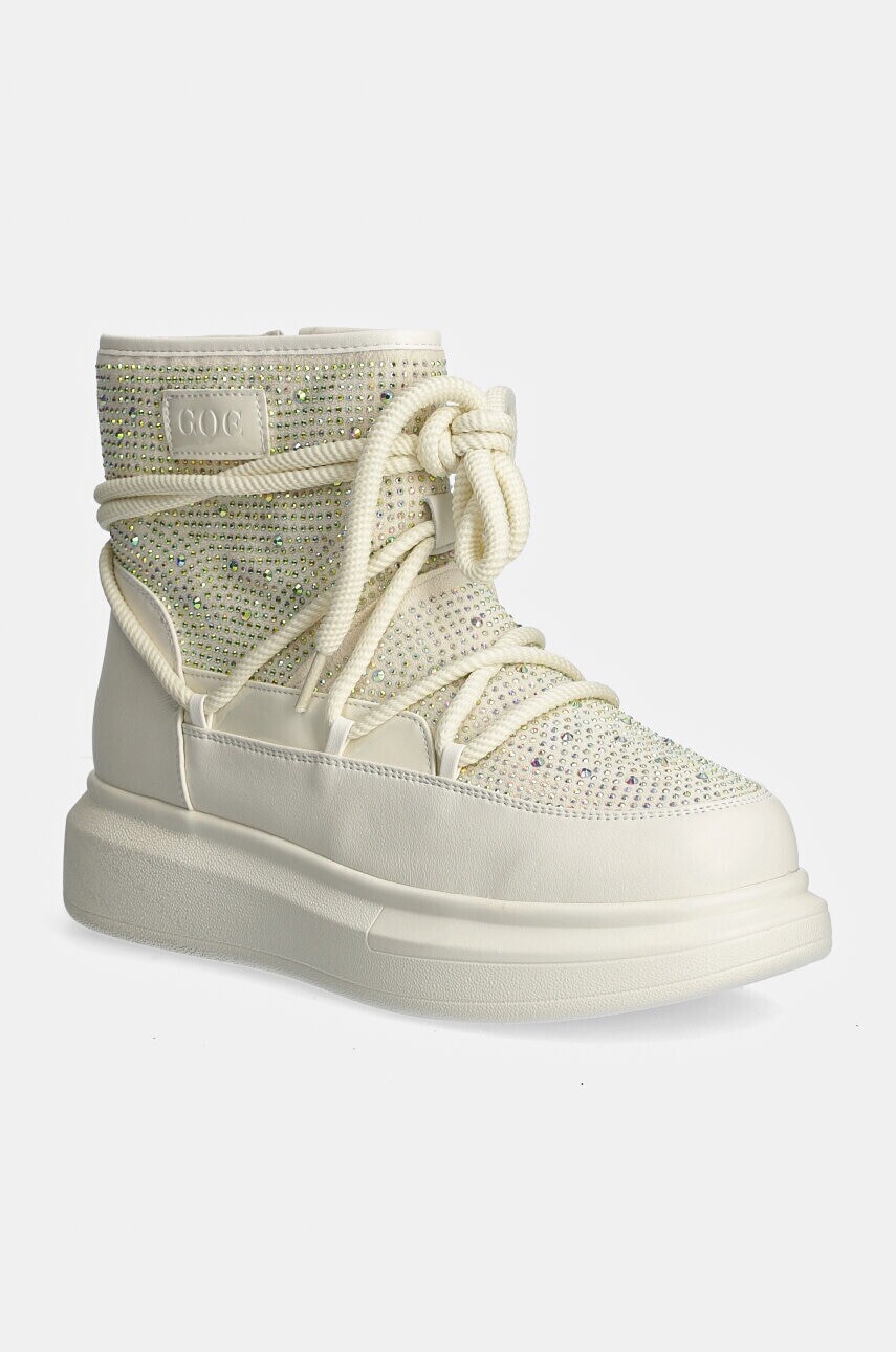Snehule GOE béžová farba, OO2N4301 WHITE
