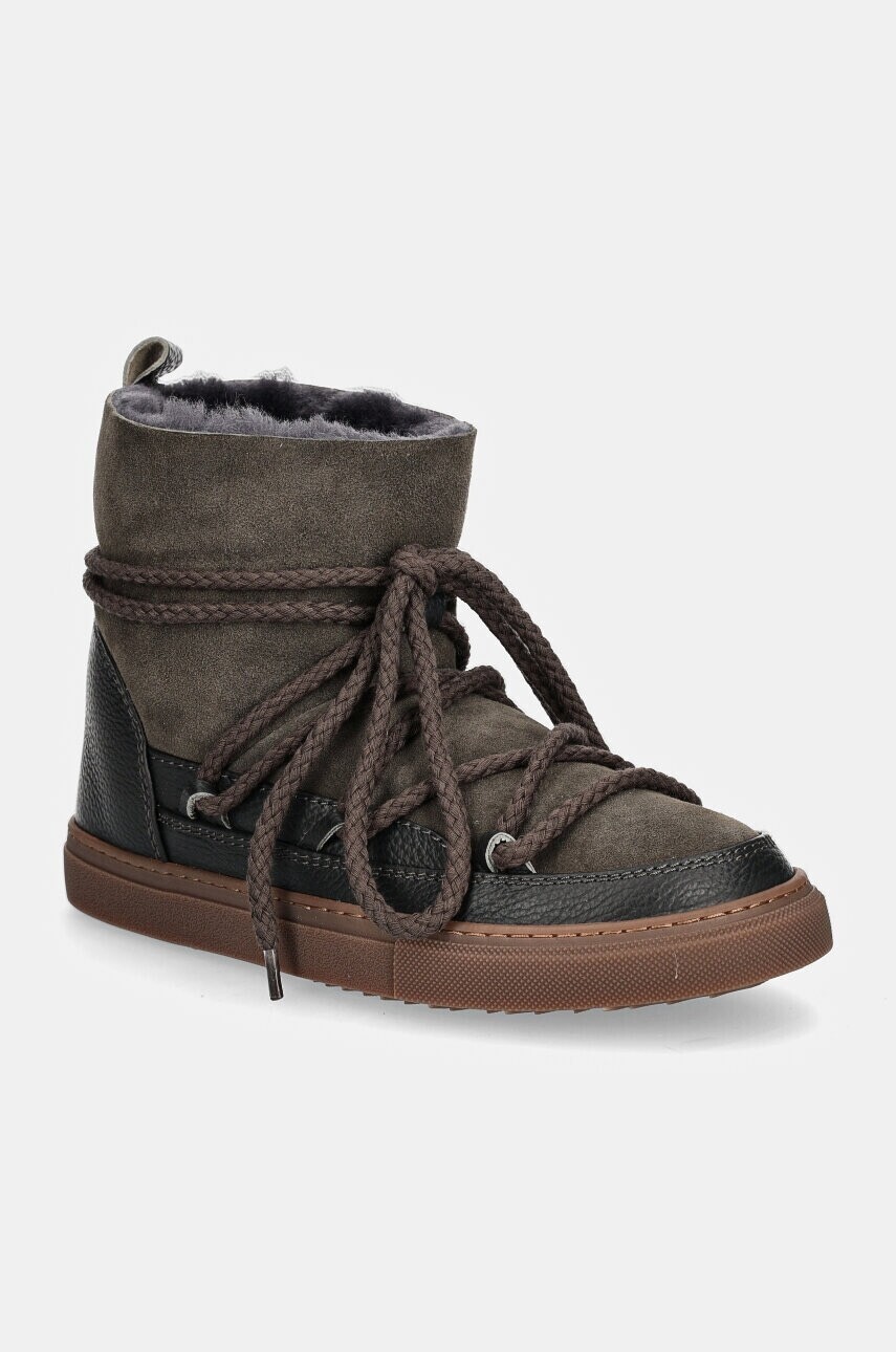 Kožené snehule Inuikii Classic zelená farba, 55102-001
