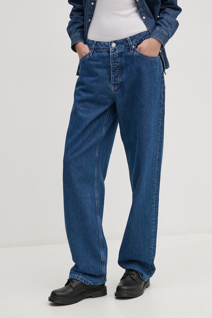 Rifle Calvin Klein Jeans dámske, vysoký pás, J20J223996