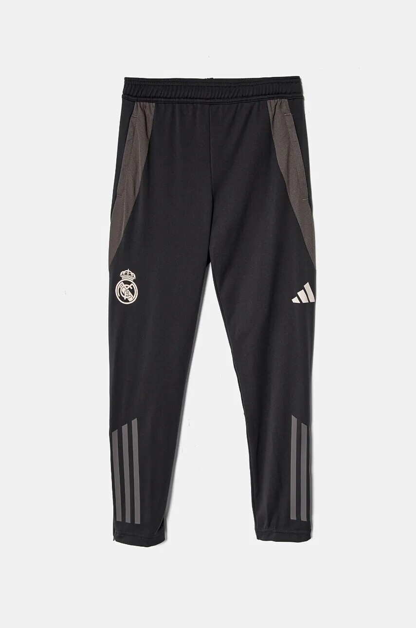 Detské tepláky adidas Performance REAL EU TR PNTY šedá farba, vzorované, IT5127