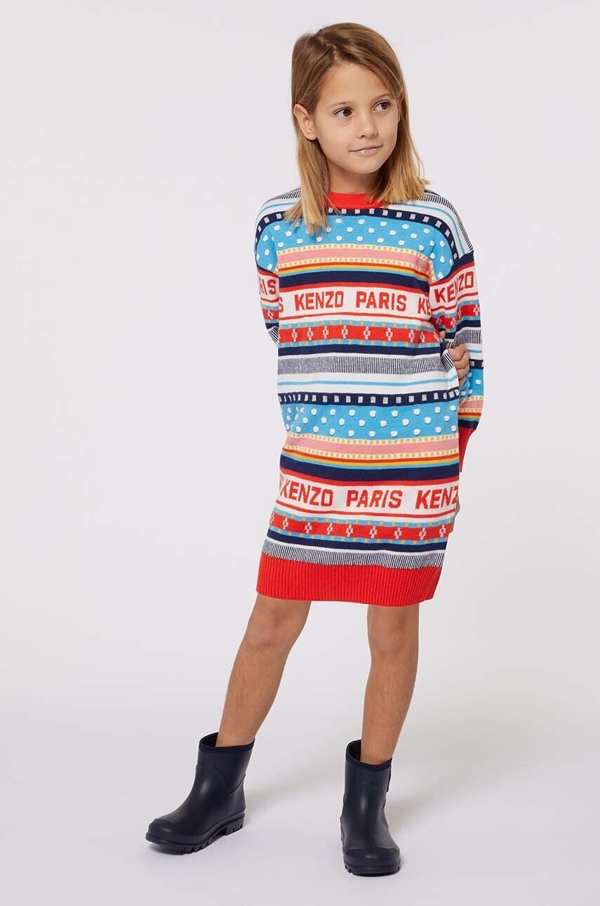 Dievčenské šaty Kenzo Kids mini, rovný strih, K60686