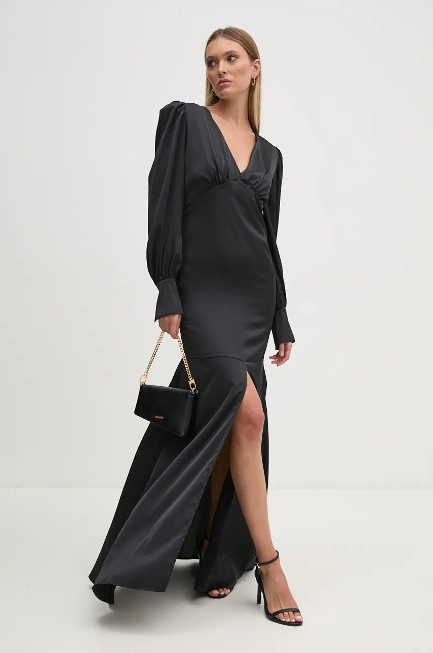 Šaty Artigli čierna farba, maxi, priliehavá, ACAB000521