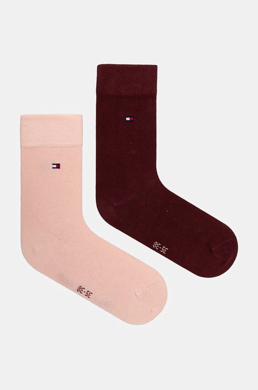 Detské ponožky Tommy Hilfiger 2-pak ružová farba, 391334