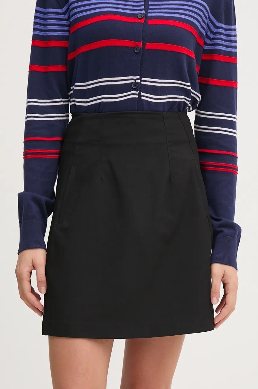 Sukňa United Colors of Benetton čierna farba, mini, áčkový strih, 4OIGD003Y