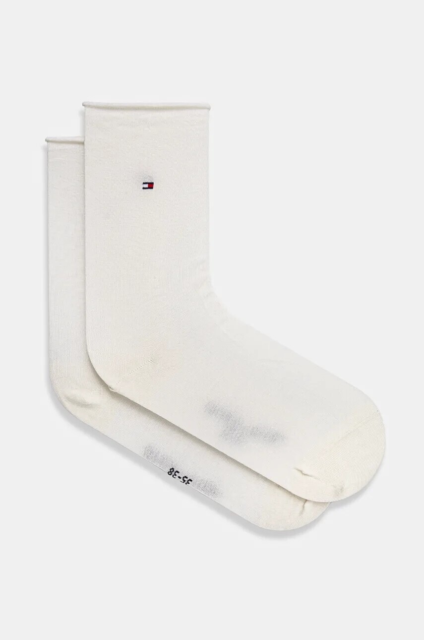 Ponožky s prímesou vlny Tommy Hilfiger béžová farba, 701228935