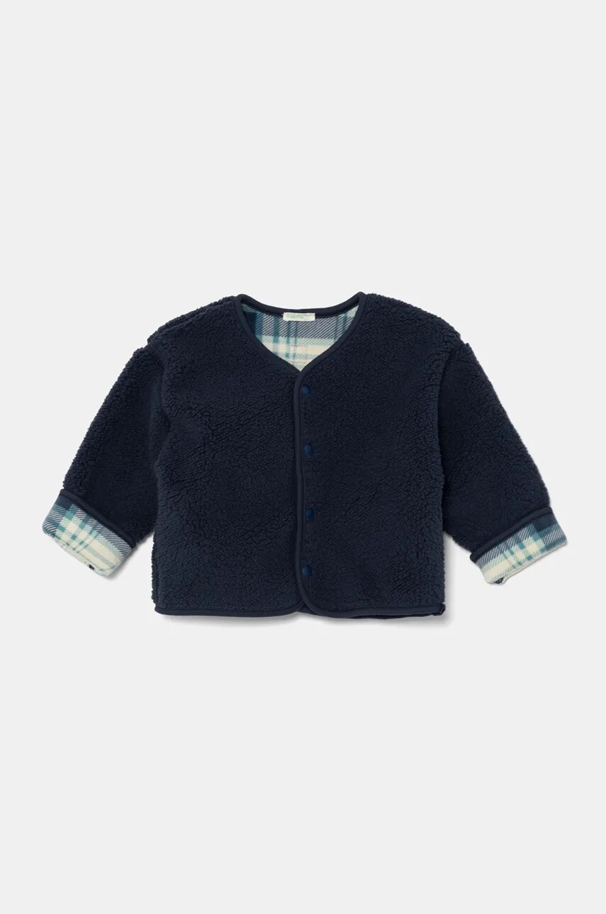 Mikina pre bábätká United Colors of Benetton tmavomodrá farba, jednofarebná, 3EKNA501G