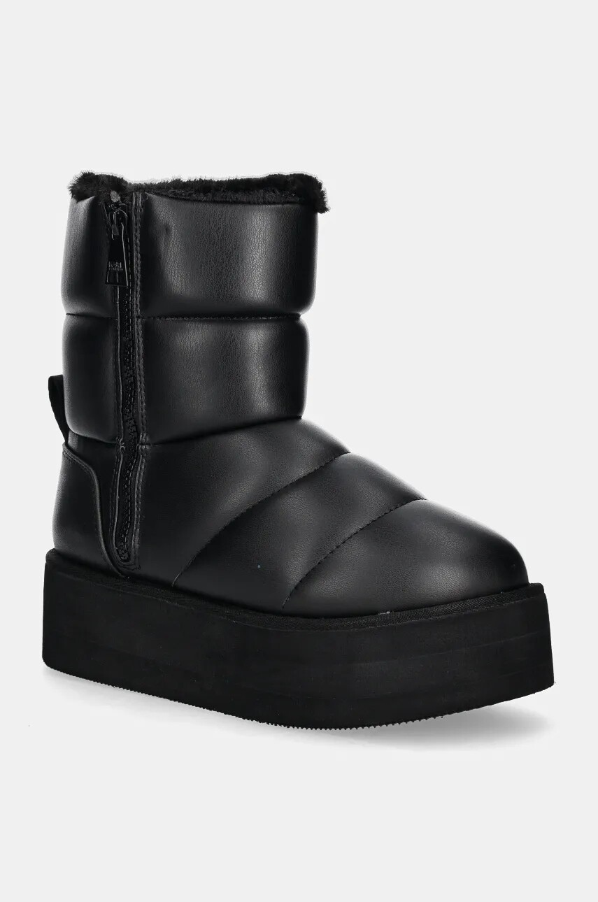 Kožené snehule Karl Lagerfeld THERMO čierna farba, KL48554