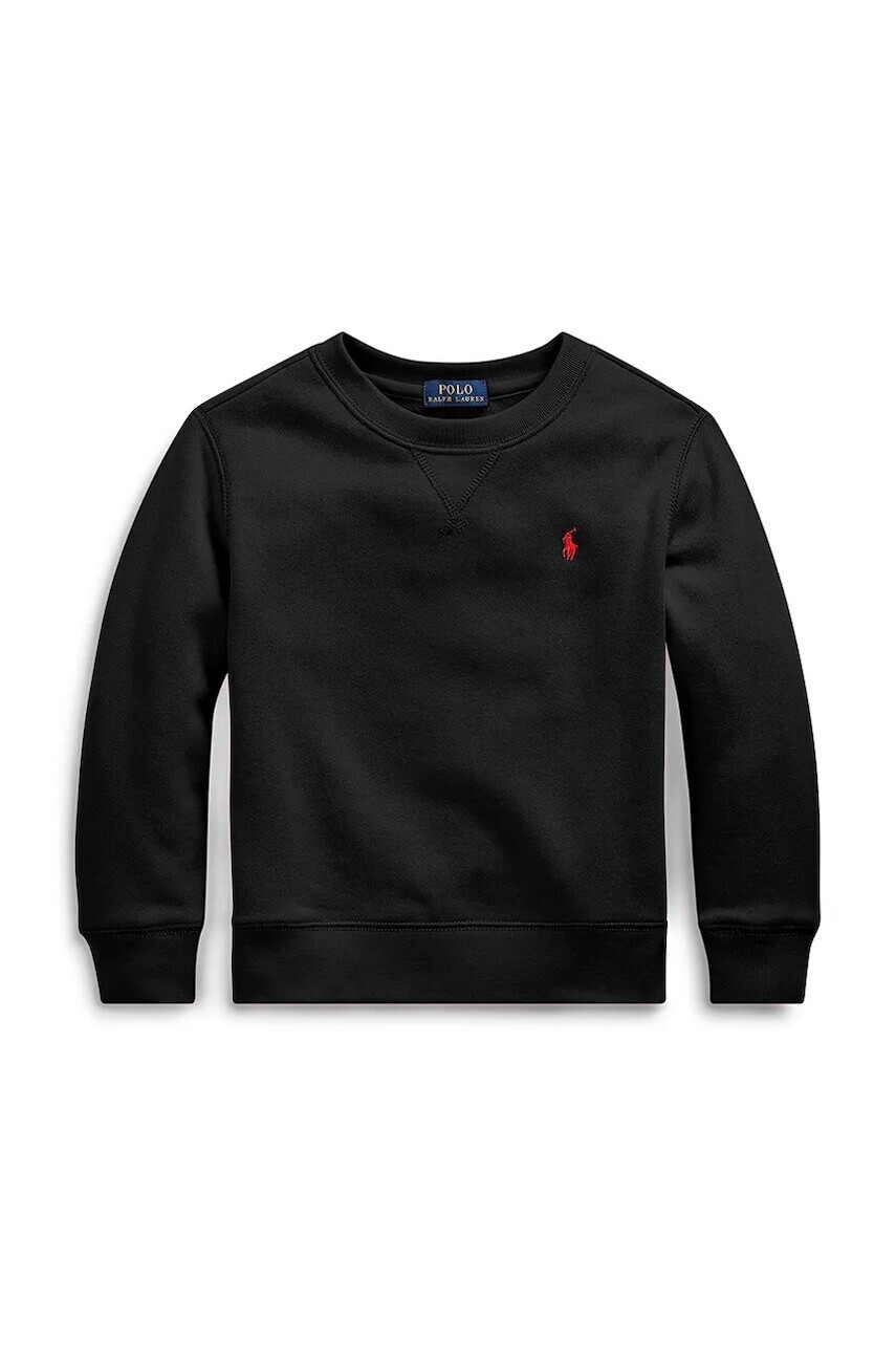 Detská mikina Polo Ralph Lauren čierna farba, jednofarebná, 322772102004