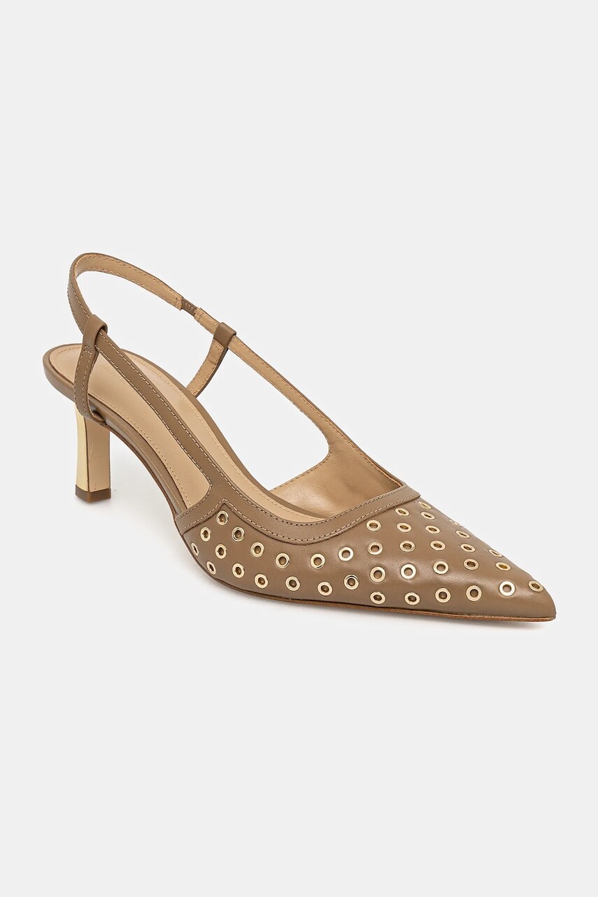 Kožené lodičky MICHAEL Michael Kors Alora béžová farba, 40R5ALMP3L.297