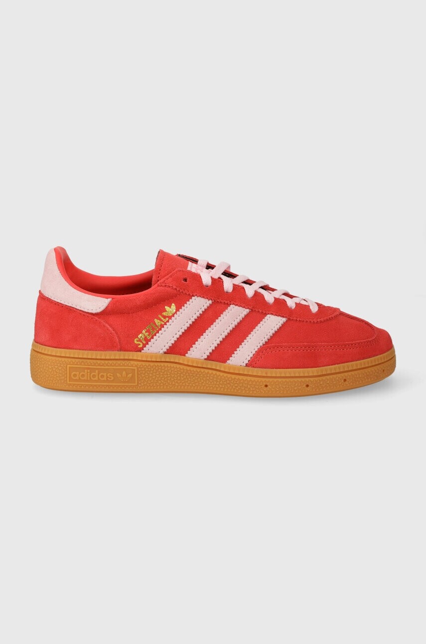 Semišové tenisky adidas Originals Handball Spezial červená farba, IE5894