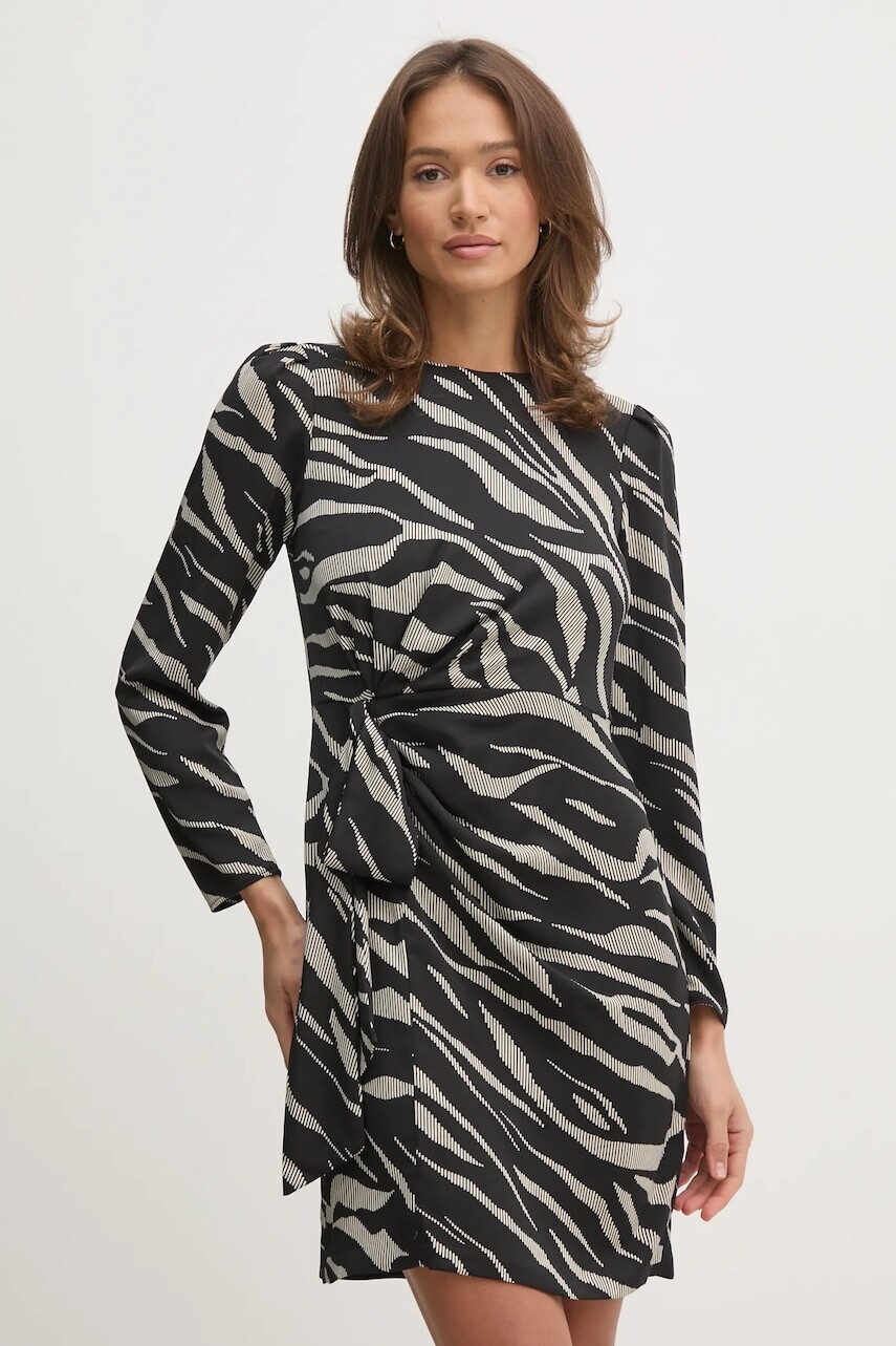 Šaty Dkny čierna farba, mini, priliehavá, DD4J6D35