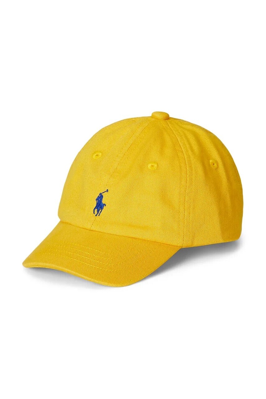 Detská bavlnená šiltovka Polo Ralph Lauren žltá farba, jednofarebná, 320785653060