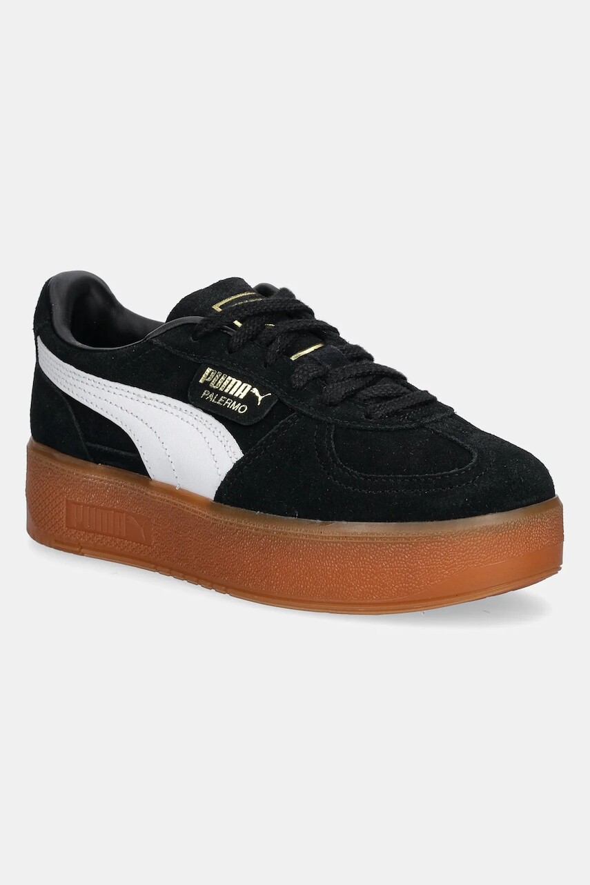 Semišové tenisky Puma Palermo Elevata Wns čierna farba, 399348