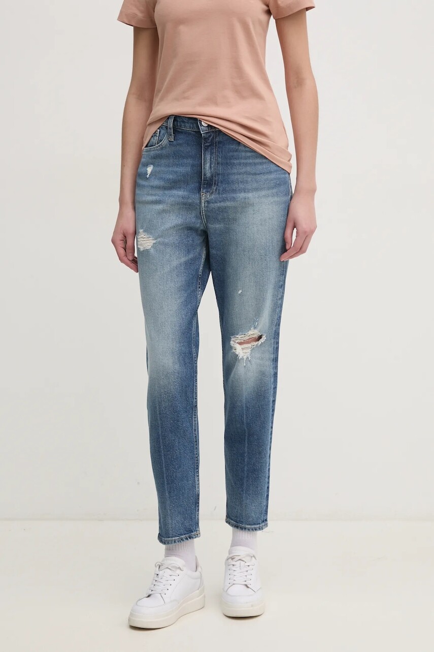 Rifle Calvin Klein Jeans dámske, vysoký pás, J20J224513