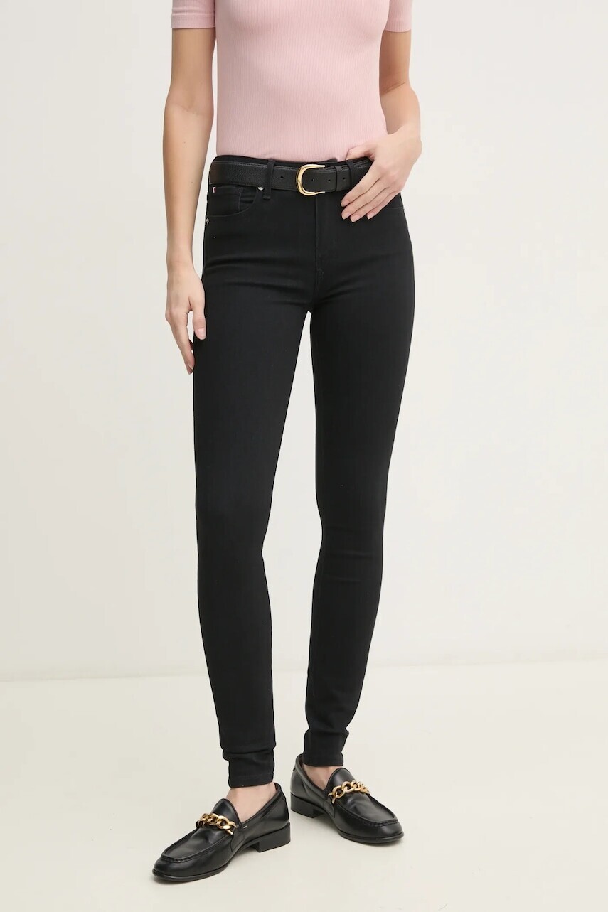 Rifle Tommy Hilfiger dámske, čierna farba, WW0WW45008