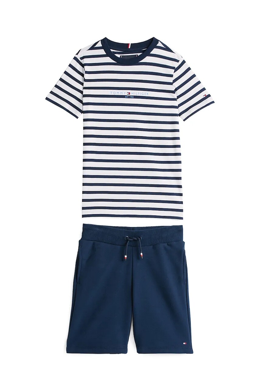 Detská bavlnená súprava Tommy Hilfiger tmavomodrá farba, KB0KB09666