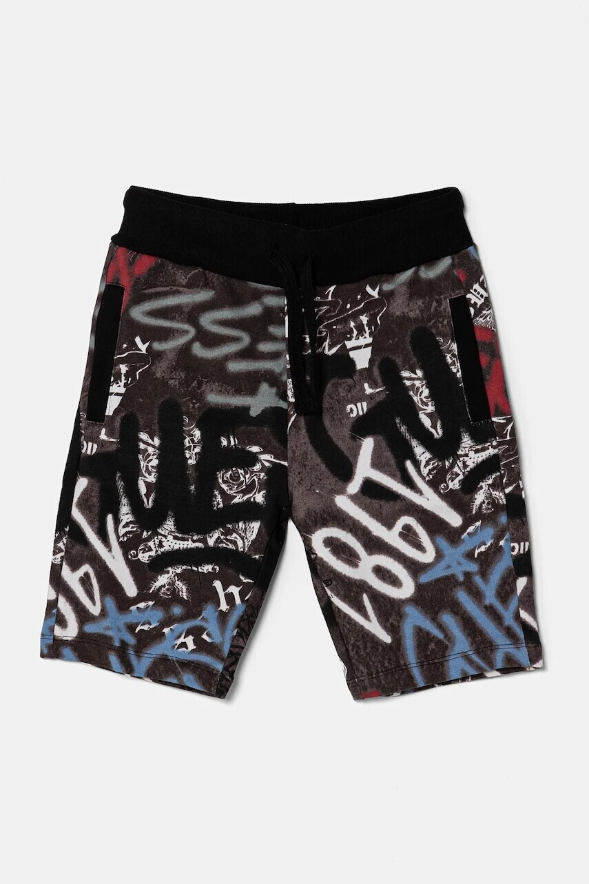Detské bavlnené šortky Guess nastaviteľný pás N5RD02 KA6R4
