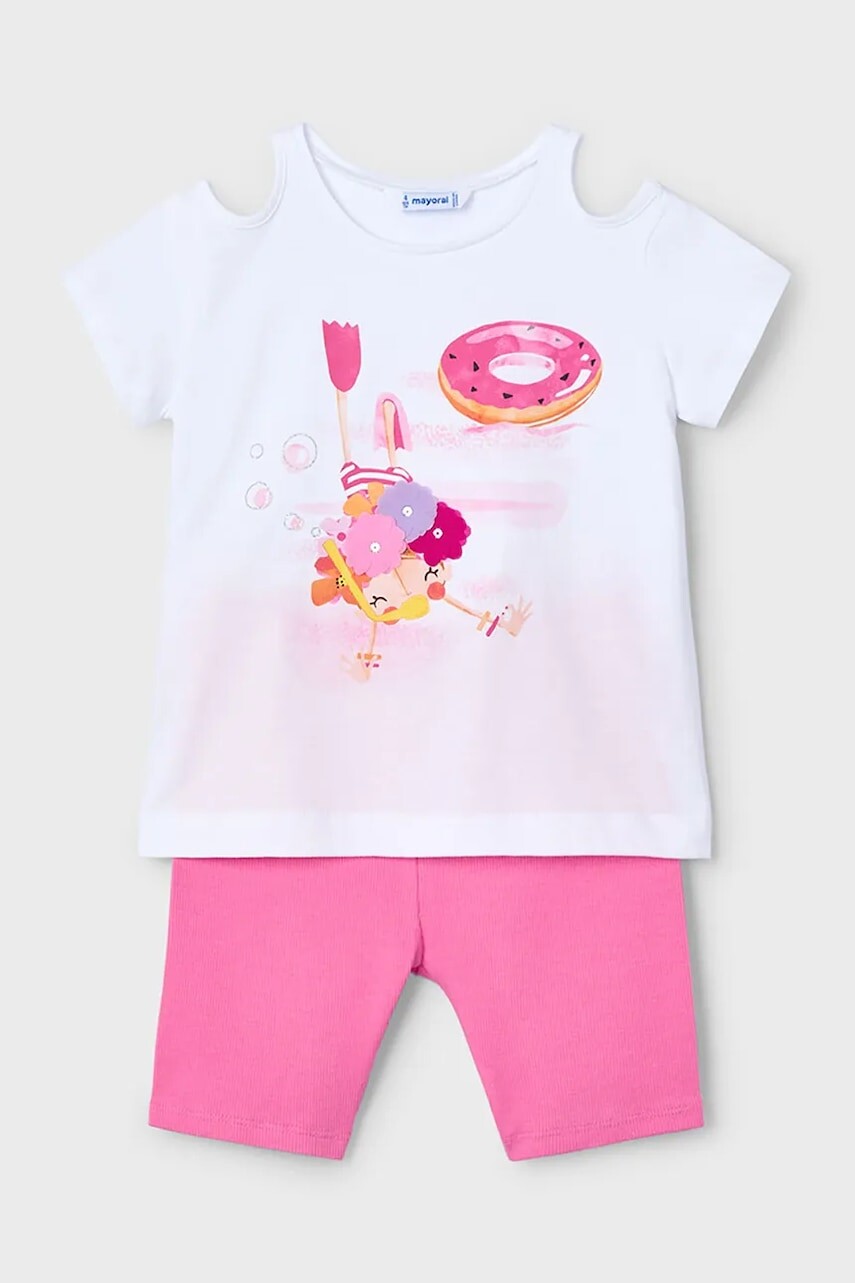 Detská bavlnená súprava Mayoral ružová farba, 3708