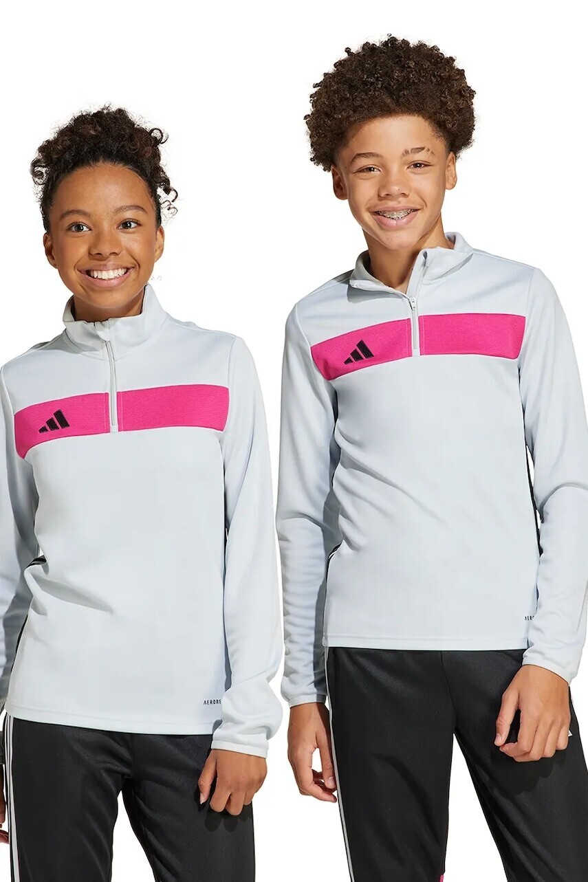 Detská mikina adidas Performance šedá farba, vzorovaná, JD0568