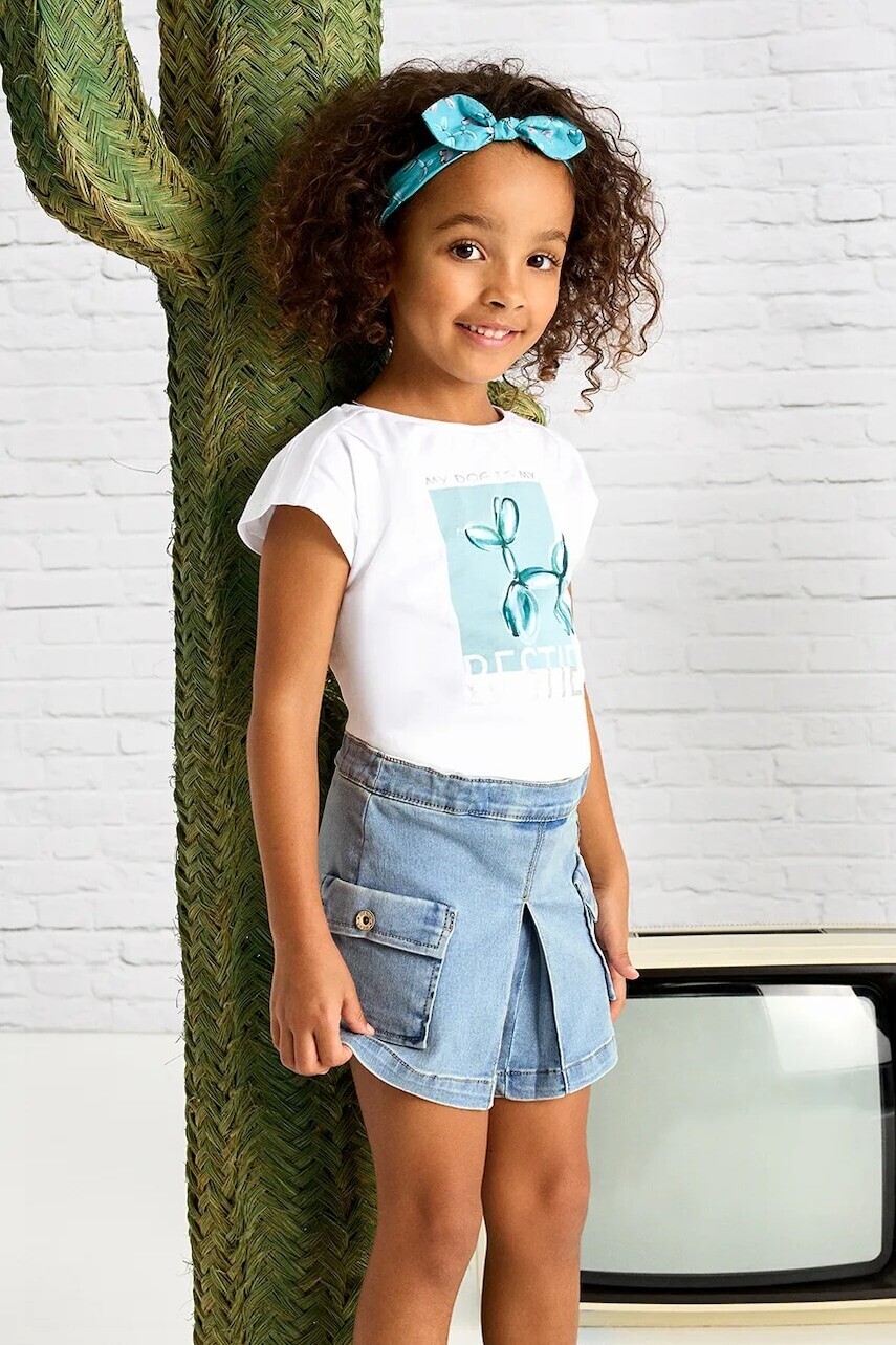 Detské rifľové krátke nohavice Mayoral cargo jednofarebné, 3207