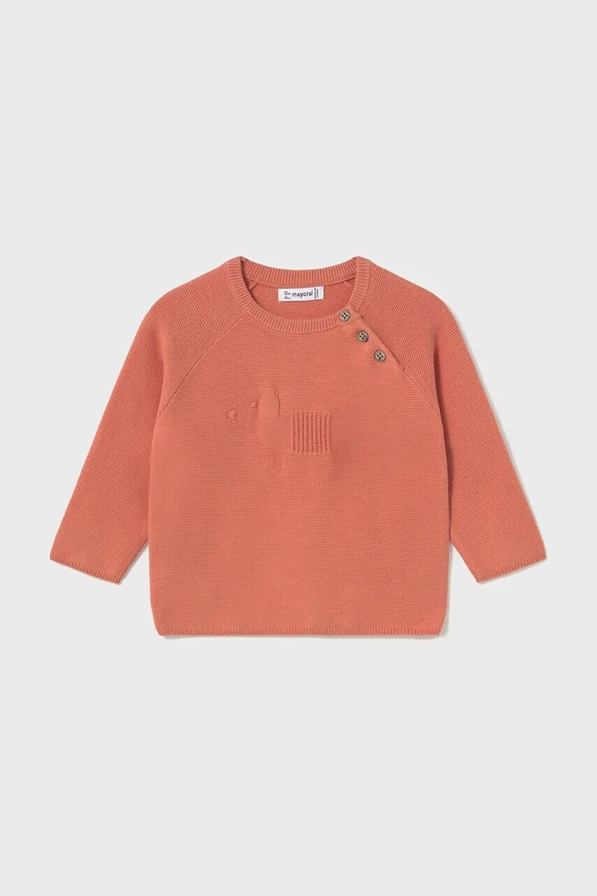 Detský bavlnený sveter Mayoral oranžová farba, 1302
