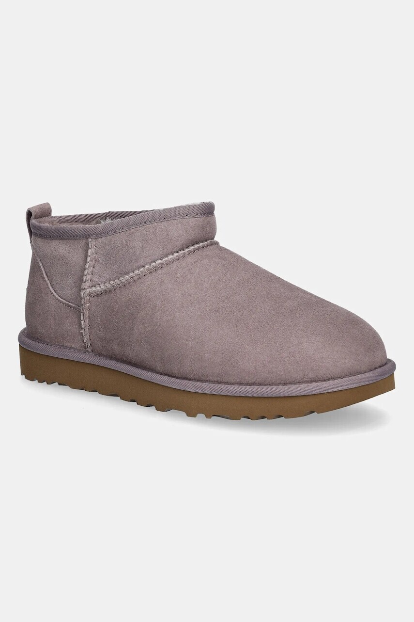 Semišové snehule UGG Classic Ultra Mini fialová farba, 1116109-SGRP