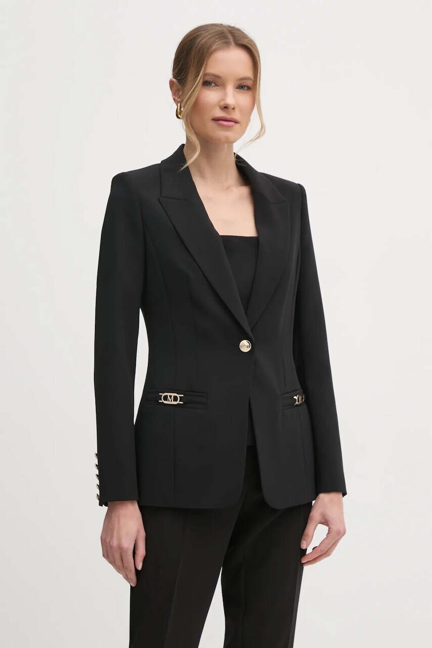 Sako Marciano Guess BECKY čierna farba, jednoradové, jednofarebné, 5RGN00 7115A