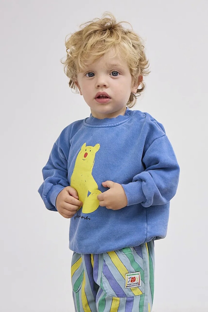 Bavlnená mikina pre bábätká Bobo Choses Hug Me Bear s potlačou, 125AB032