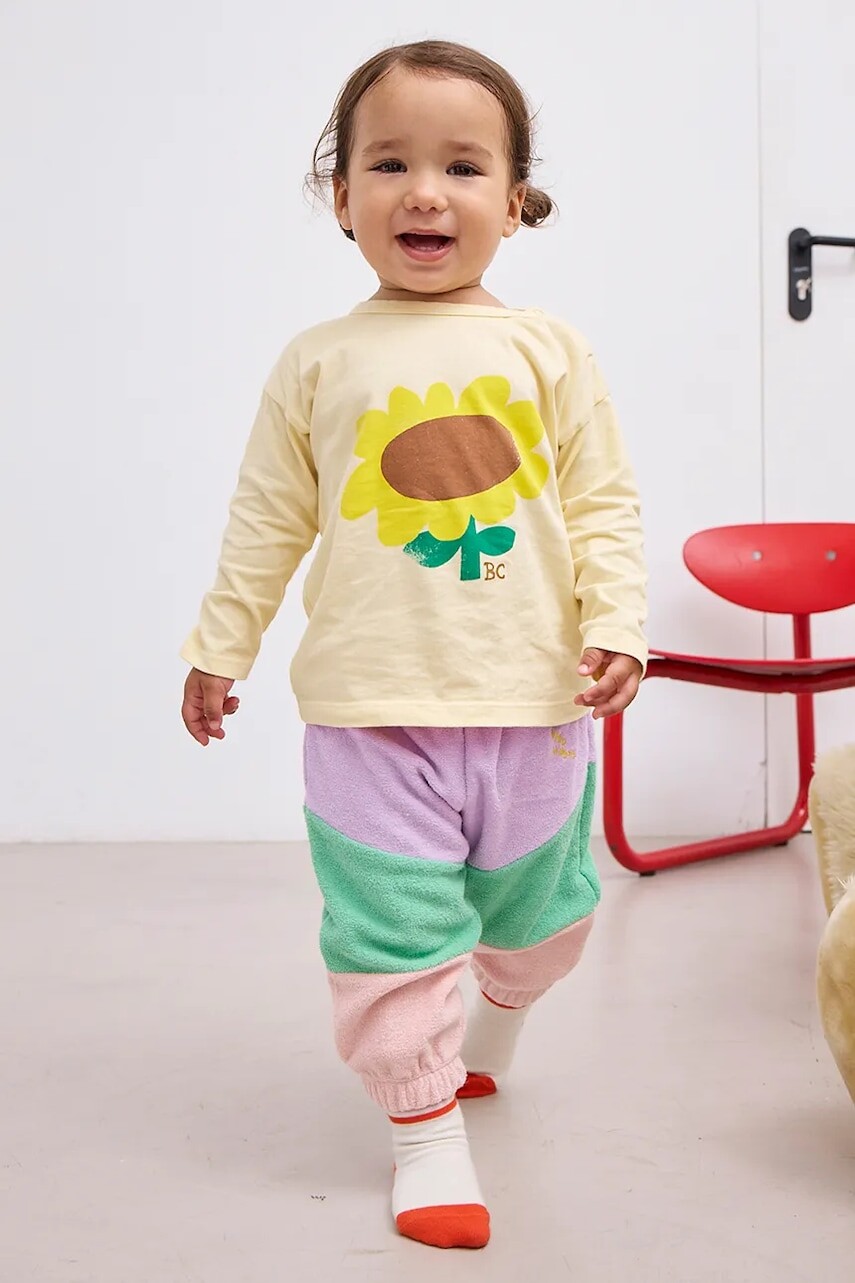 Detské tepláky Bobo Choses fialová farba, vzorované, 125AB056