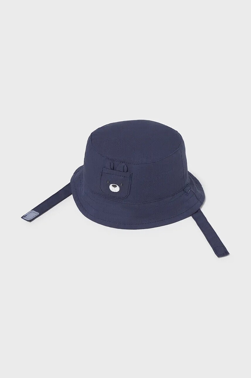 Bavlnená detská čiapočka Mayoral Newborn tmavomodrá farba, bavlnený, 9881