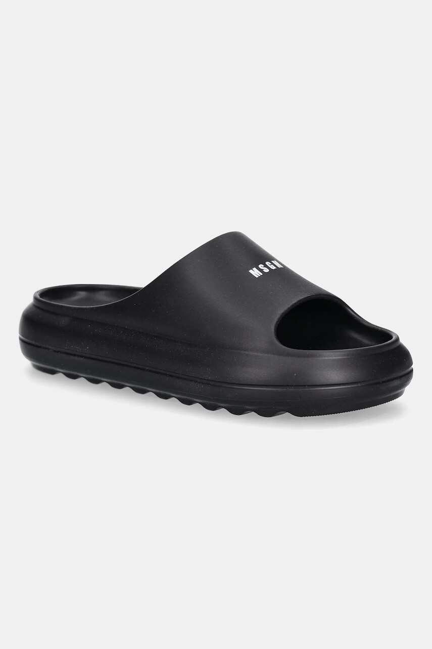 Šľapky MSGM dámske, čierna farba, na platforme, 3841MDS206