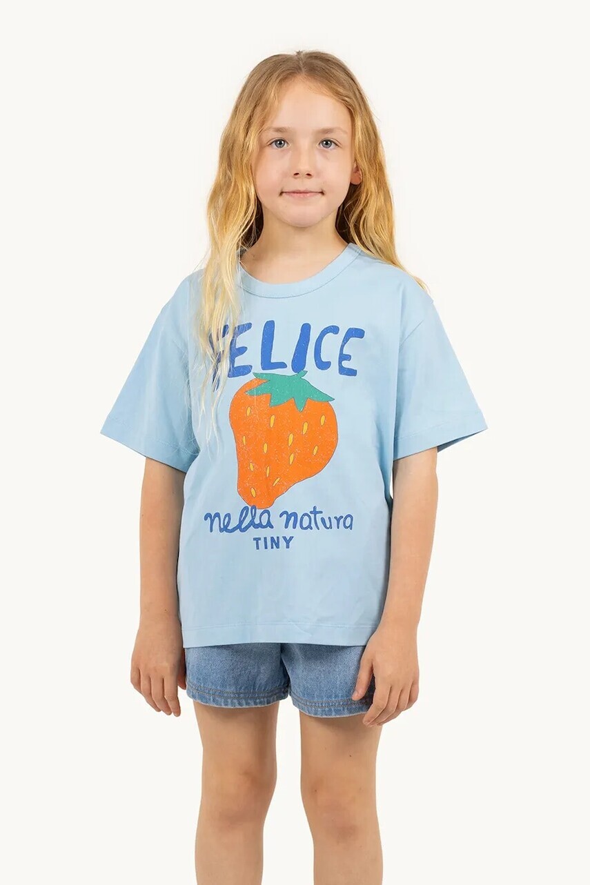 Detské bavlnené tričko Tinycottons NELLA NATURA GRAPHIC TEE s potlačou, SS25-077