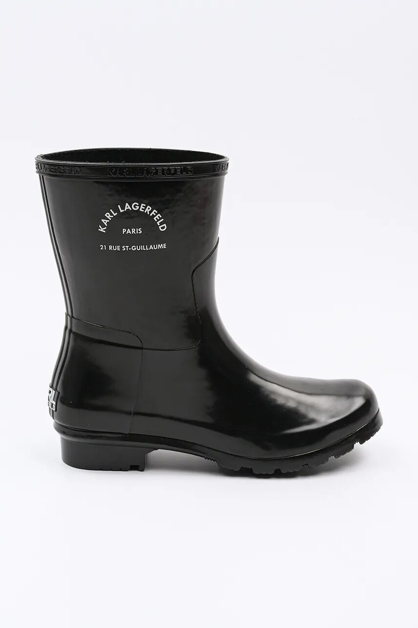 Gumáky Karl Lagerfeld KALOSH dámske, čierna farba, KL47075S